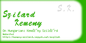 szilard kemeny business card